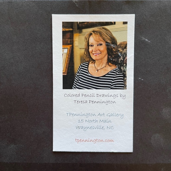 T. Pennington Biltmore Estate Framed Colored Pencil Signed Drawing - Picture 7 of 7